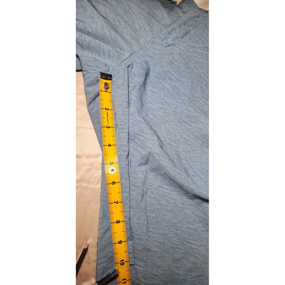 TravisMathew Beck Mens Golf Shorts Blue Heathered Stretch Size 34 10in Inseam - Picture 6 of 6